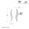 S925 Sterling Silver Leaf Shaped Electroplated Women's Fashionable Piercing Earrings With Zircon
