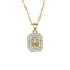S925 Sterling Silver Letter Pendant Necklace For Women Simple Geometric Clavicle Chain With Electroplated Finish