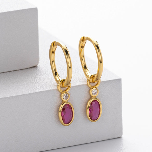 S925 Sterling Silver Light Luxury Geometric Earrings Electroplated