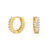 S925 Sterling Silver Light Luxury Geometric Square Color Zircon Inlaid Earrings For Women