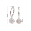 S925 Sterling Silver Light Luxury Microinlaid Stone Eight Mans Star Eardrop Women's Earbuckle