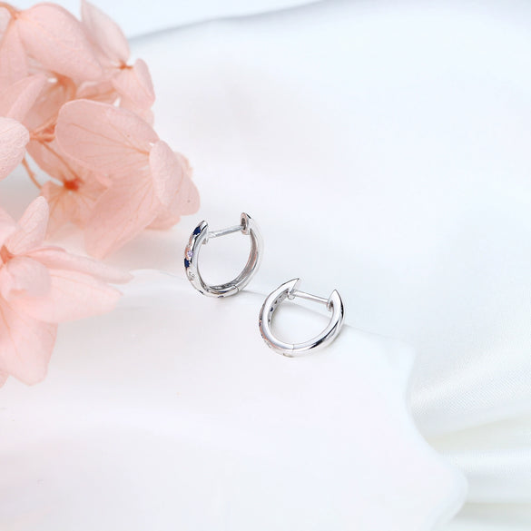 S925 Sterling Silver Light Luxury Ushape Inlaid Zircon Earrings