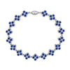 S925 Sterling Silver Light Luxury Women's Bracelet With Heart Drop Geometric Shapes Electroplated
