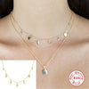 S925 Sterling Silver Lightning Star Geometric Pendant Clavicle Necklace With Electroplating Design