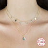S925 Sterling Silver Lightning Star Geometric Pendant Clavicle Necklace With Electroplating Design
