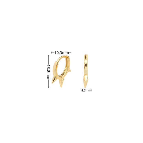 S925 Sterling Silver Liuding Style Electroplated Earrings Ear Jewelry