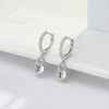S925 Sterling Silver Lock Inlaid Stone Fashion Earrings For Women