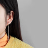 S925 Sterling Silver Long Tassel Earrings For Women With Gold Plated Star Geometric Design Elegant Sweet Drop Earrings