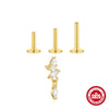 S925 Sterling Silver Lotus Diamond Soft Bone Spiral Piercing Earrings With Electroplating Geometric Shape For Women