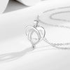 S925 Sterling Silver Love Heart Shaped Clavicle Necklace Luxury Fashion