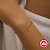 S925 Sterling Silver Love Key Pendant Geometry Pattern Electroplated All Match Women's Bracelet