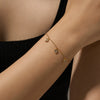 S925 Sterling Silver Love Pendant Bracelet For Women With Electroplated Platinum Or 18K Gold Light Luxury Style