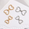 S925 Sterling Silver Love Shaped Universal Buckle For Necklace And Diy Beaded Bracelet With Zirconia Design