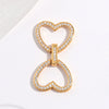 S925 Sterling Silver Love Shaped Universal Buckle For Necklace And Diy Beaded Bracelet With Zirconia Design