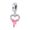 S925 Sterling Silver Lovers Family Friendship Pendant Diy Jewelry Accessories Bracelet With Dripping Oil Design