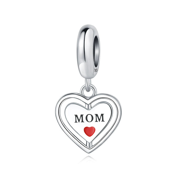 S925 Sterling Silver Lovers Family Friendship Pendant Diy Jewelry Accessories Bracelet With Dripping Oil Design