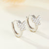 S925 Sterling Silver Micro Inlaid Zircon Butterfly Insect Fashion Pastoral Style Fresh Sweet Earrings