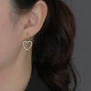 S925 Sterling Silver Micro Inlaid Zirconium Heart Shaped Drop Earrings For Women