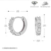 S925 Sterling Silver Microinlaid Zircon Geometric Simple Earrings For Women
