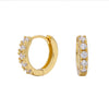 S925 Sterling Silver Microinlaid Zircon Geometric Simple Earrings For Women