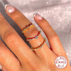 S925 Sterling Silver Mini Cute Bouquet And Triangle Ring With Diamond Light Luxury Geometric Style Real Gold Plated Women's Bracelet