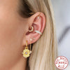 S925 Sterling Silver Mini Wide Face Five Pointed Star Electroplated Light Luxury Zircon Base Textured All Match Women's Fashion Earrings