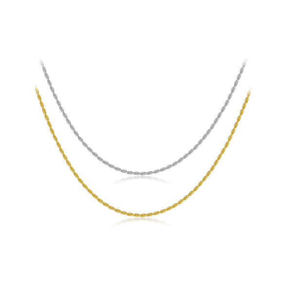 S925 Sterling Silver Minimalist All Match Twist Chain Necklace With Geometric Pattern And Electroplating Process