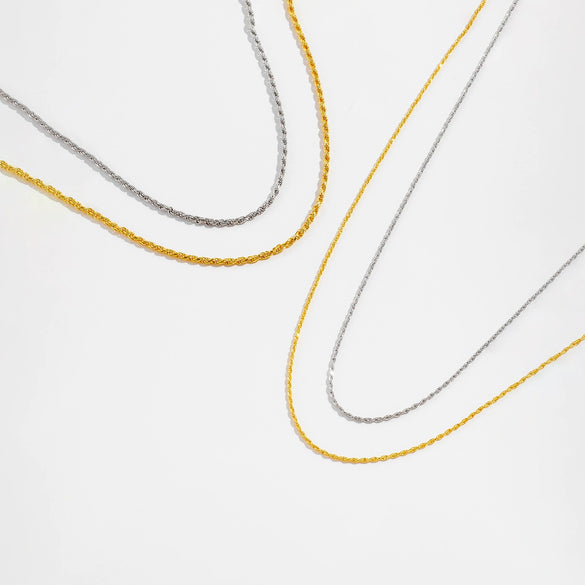 S925 Sterling Silver Minimalist All Match Twist Chain Necklace With Geometric Pattern And Electroplating Process