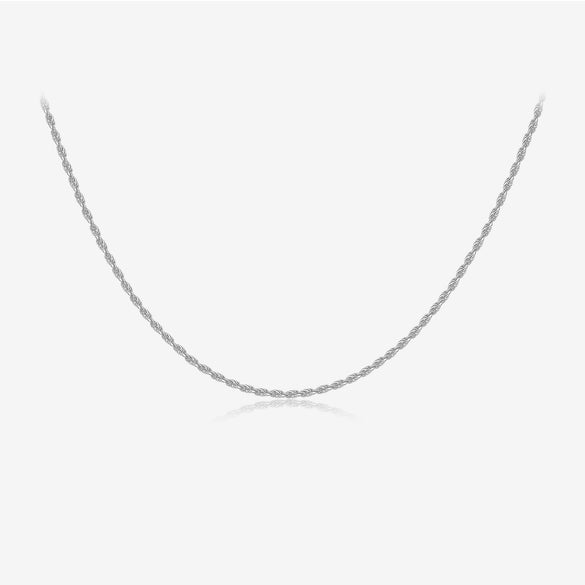 S925 Sterling Silver Minimalist All Match Twist Chain Necklace With Geometric Pattern And Electroplating Process