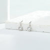 S925 Sterling Silver Minimalist Geometric Microinlay Women's Earrings