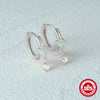 S925 Sterling Silver Minimalist Geometric Opal Earrings With Electroplating Treatment For Women