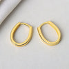 S925 Sterling Silver Minimalist Geometric U Shaped Earrings Simple All Match Silver Earrings