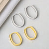 S925 Sterling Silver Minimalist Geometric U Shaped Earrings Simple All Match Silver Earrings