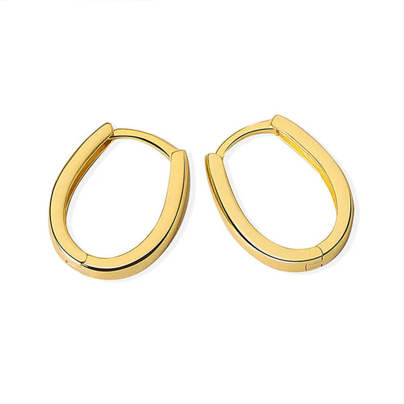 S925 Sterling Silver Minimalist Geometric U Shaped Earrings Simple All Match Silver Earrings