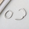 S925 Sterling Silver Minimalist Geometric U Shaped Earrings Simple All Match Silver Earrings