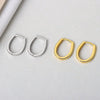 S925 Sterling Silver Minimalist Geometric U Shaped Earrings Simple All Match Silver Earrings