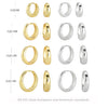 S925 Sterling Silver Minimalist Geometric Women's Earrings With Electroplating