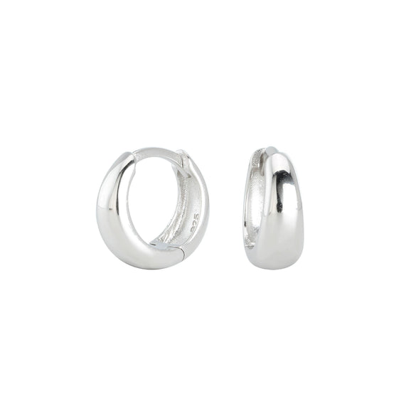 S925 Sterling Silver Minimalist Geometric Women's Earrings With Electroplating