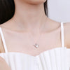 S925 Sterling Silver Moissanite Deer Pendant Necklace For Women Simple Geometric Clavicle Chain With Electroplated Finish
