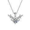 S925 Sterling Silver Moissanite Deer Pendant Necklace For Women Simple Geometric Clavicle Chain With Electroplated Finish