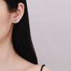 S925 Sterling Silver Moissanite Earrings Four Leaf Clover Light Luxury Electroplated For Women