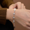 S925 Sterling Silver Moissanite Geometric Four Leaf Clover Women's Bracelet Set With Diamonds Fashion