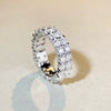 S925 Sterling Silver Moissanite Geometric Light Luxury Unisex Ring