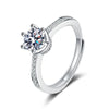 S925 Sterling Silver Moissanite Geometric Ring For Women Electroplated Korean Fashion Jewelry Gift