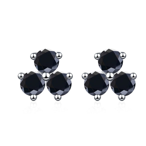 S925 Sterling Silver Moissanite Round Diamond Women's Earrings
