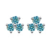 S925 Sterling Silver Moissanite Round Diamond Women's Earrings