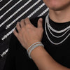 S925 Sterling Silver Moissanite Tennis Chain Necklace Geometric Design Set With Diamonds