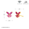 S925 Sterling Silver Mori Sweet Butterfly Zircon Electroplated Women's Earrings