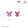 S925 Sterling Silver Mori Sweet Butterfly Zircon Electroplated Women's Earrings