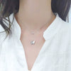S925 Sterling Silver Mother Of Pearl Butterfly Pendant Necklace With Cross Chain Simple Fashion Clavicle Jewelry For Women